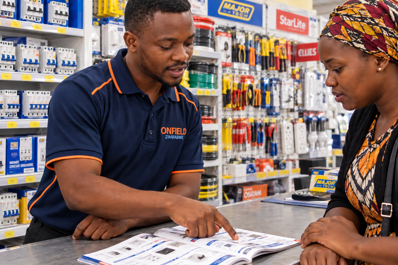 Onfield technical consultation with customer in Zimbabwe